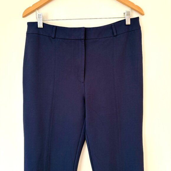 J McLaughlin Deanne Pants Bainbridge Knit Navy Blue Size 12 Formal Classic - Picture 4 of 11